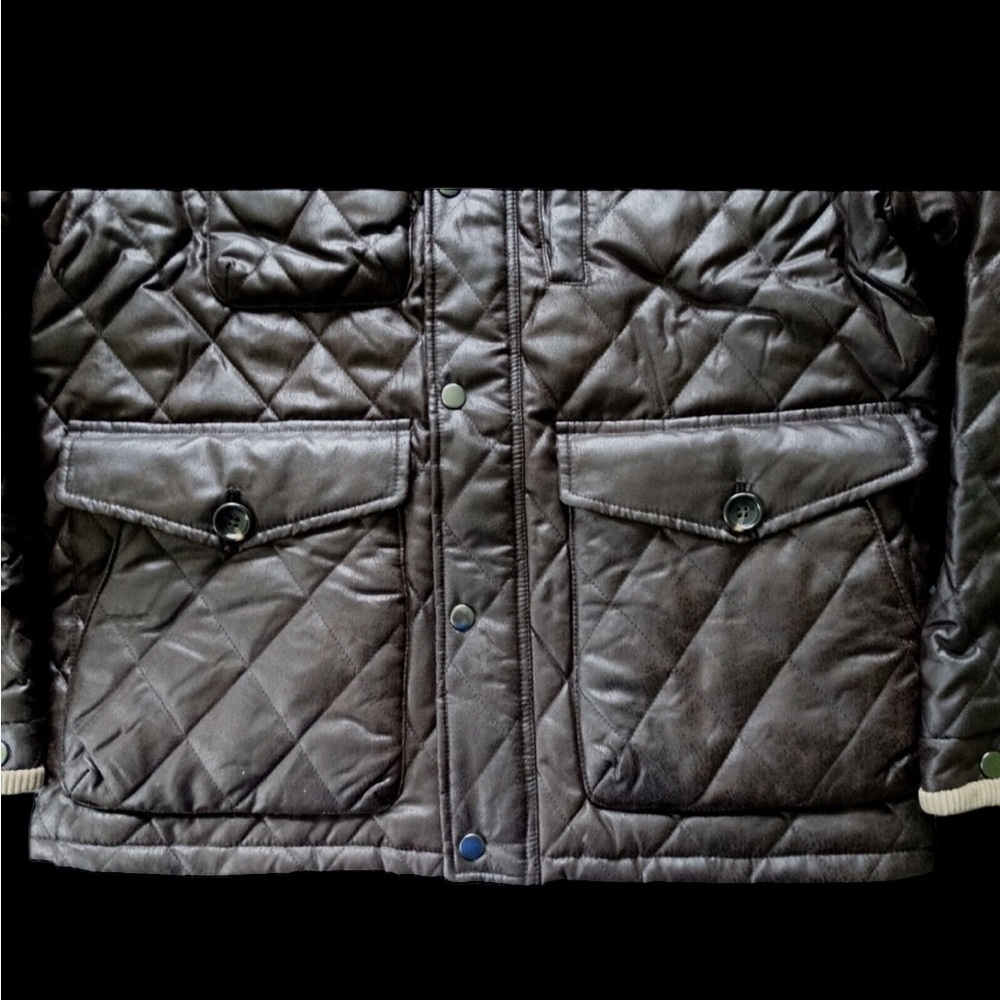 NWT Yellowstone Dutton Ranch faux leather Jacket Corduroy Collar size XL B310 - Picture 5 of 10
